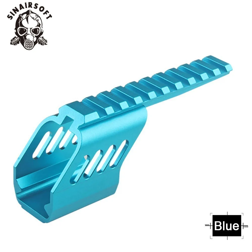 Тактика CNC алюминиевый Picatiny крепление база Fit Glock серии& Совместимость газа Blowback GBB Пистолеты для страйкбола Пейнтбол Стрельба - Цвет: Blue