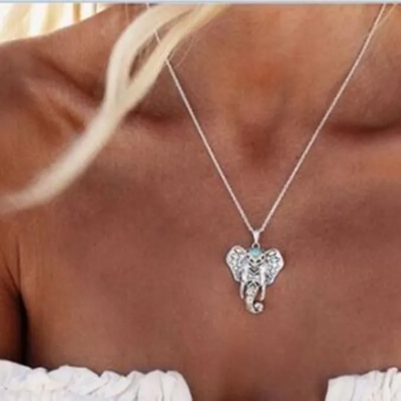 Новые ювелирные изделия Ретро бури симиан ожерелье Кулон Слон цепочка