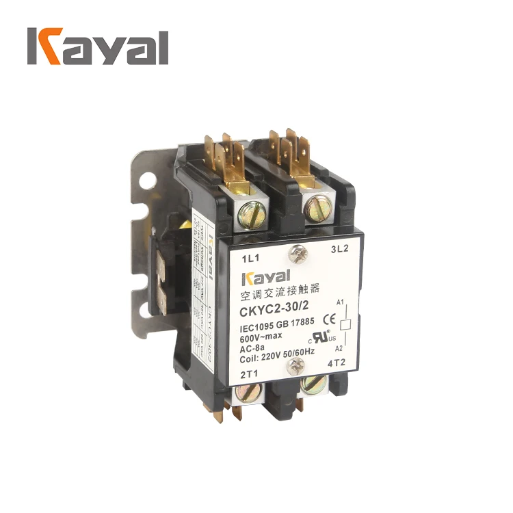Оригинальный магнитный контактор для кондиционера Kayal CJX9 UL Certicate 24 240V AC DP Contactor1P 2P