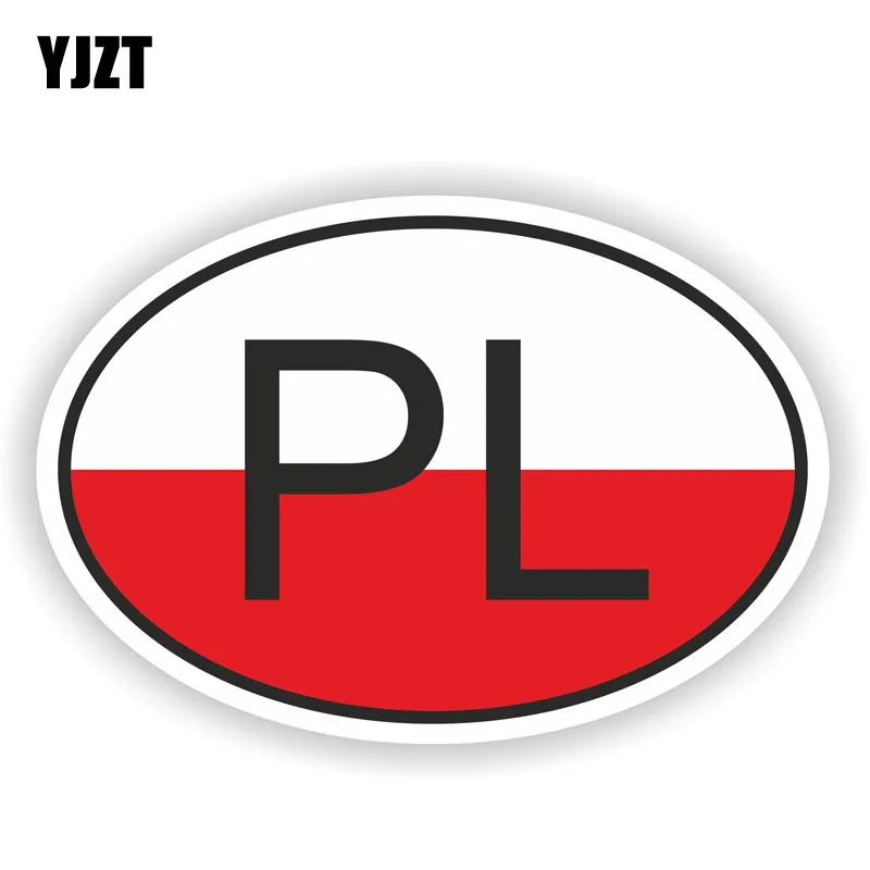 Стикер для автомобиля YJZT 15 5 см * 10 PL POLAND Oval 6 1501|Наклейки на автомобиль| |