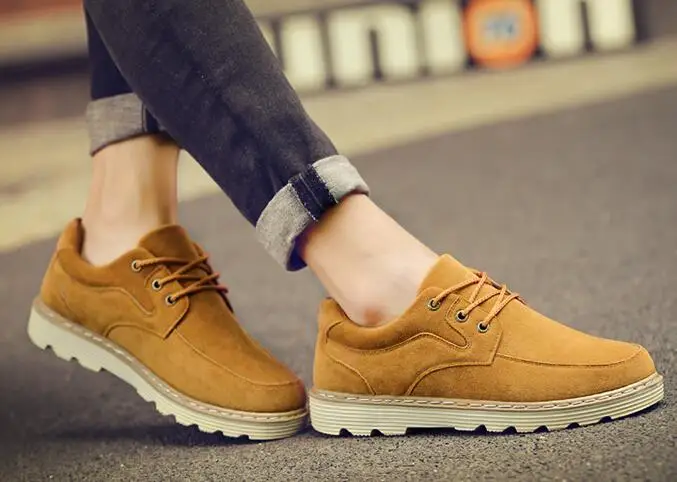 Софи Макс 2016 г. Осенне-зимняя мужская нескользящая обувь на шнуровке с низким