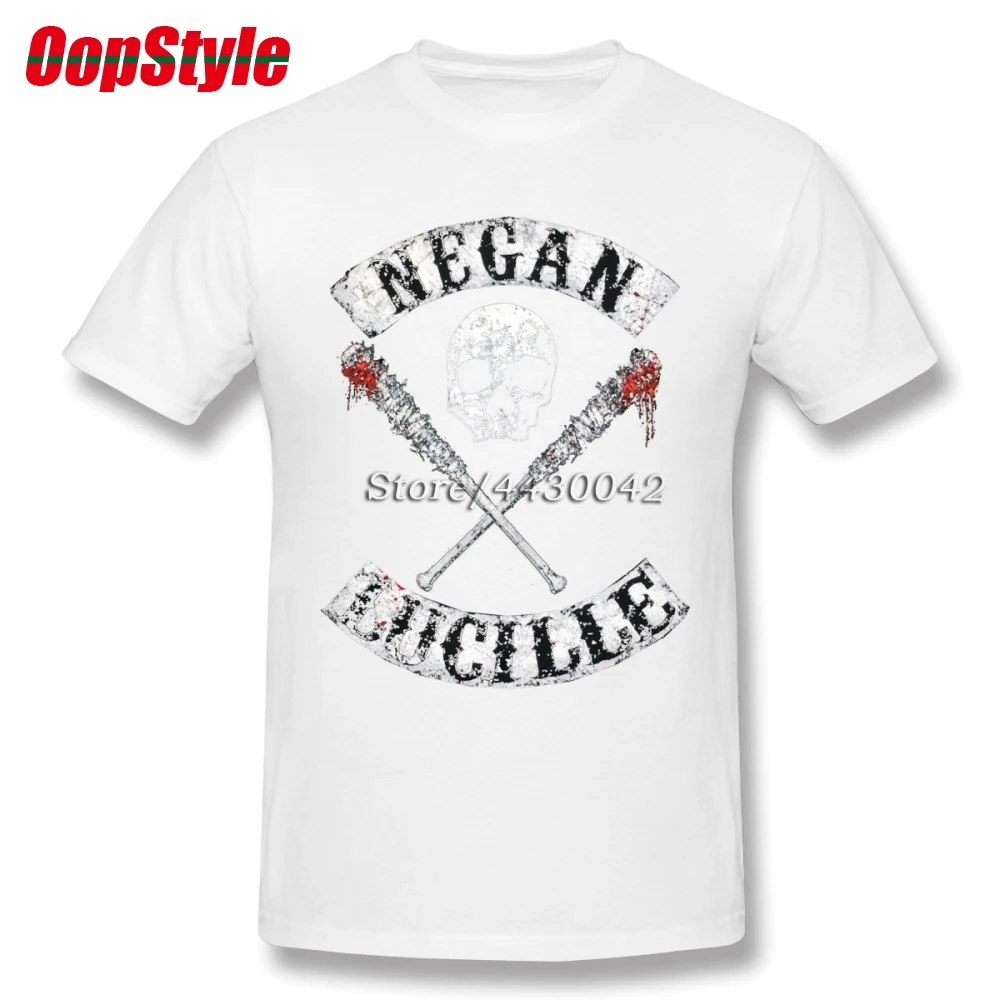 Мужская футболка Negan Lucille The Walking Dead Прямая поставка летняя хлопковая с коротким