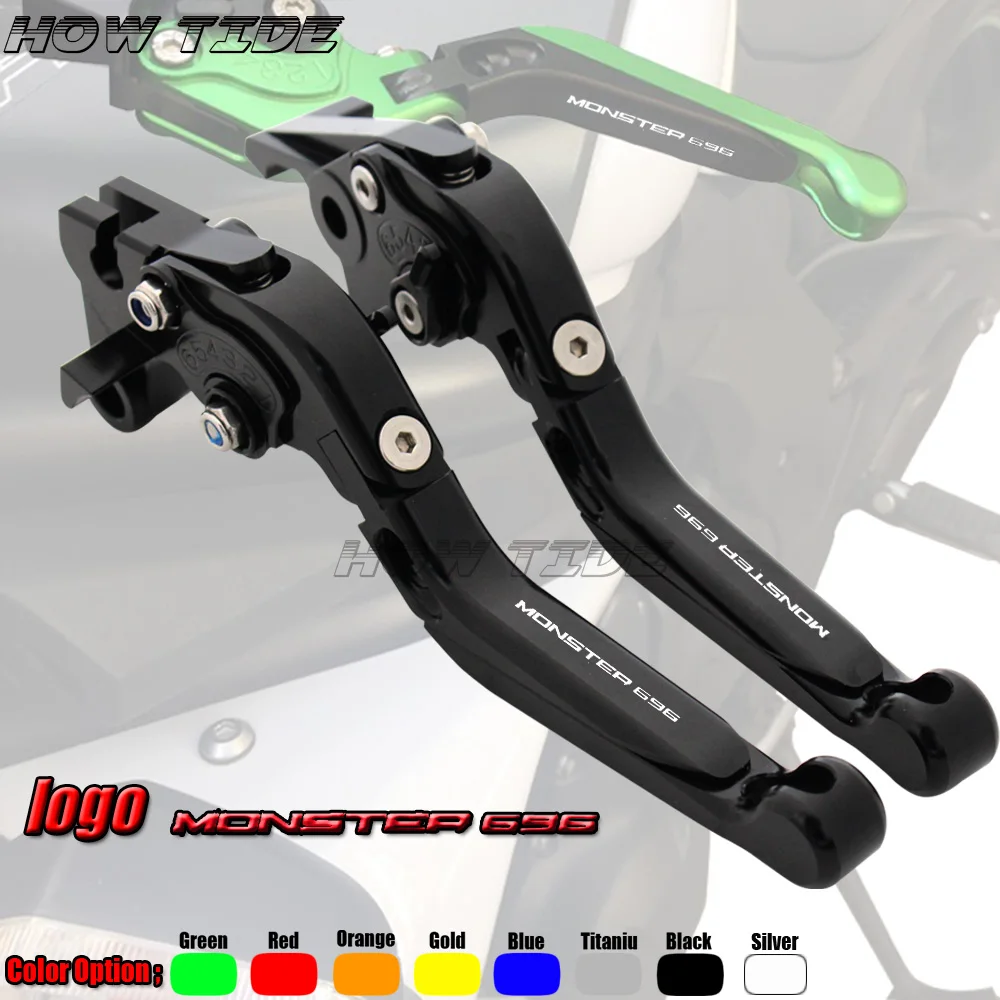 

Motorcycle Folding Extendable CNC Moto Adjustable Clutch Brake Levers For Ducati 696 MONSTER MONSTER696 2009-2014