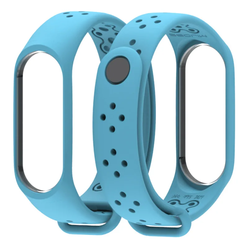 blue Спортивный ремешок mi jobs для Xiaomi mi Band 3 силиконовый ремешок mi band 3 ремешок для часов браслет mi Band 3 браслет умные часы mi 3 аксессуар - Цвет: blue