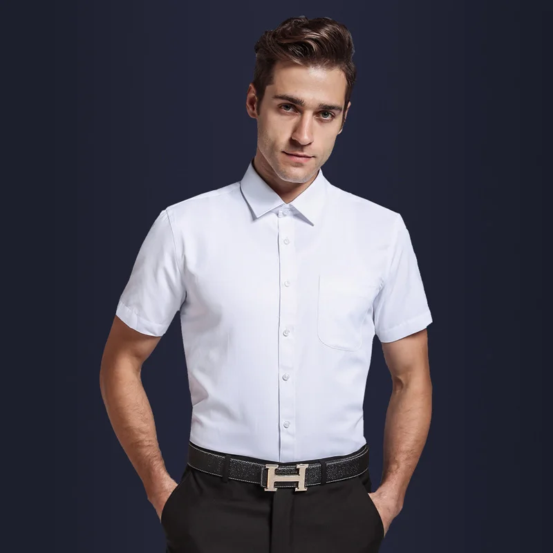 Мужская одежда 2017 летняя мужская рубашка с коротким рукавом приталенные мужские