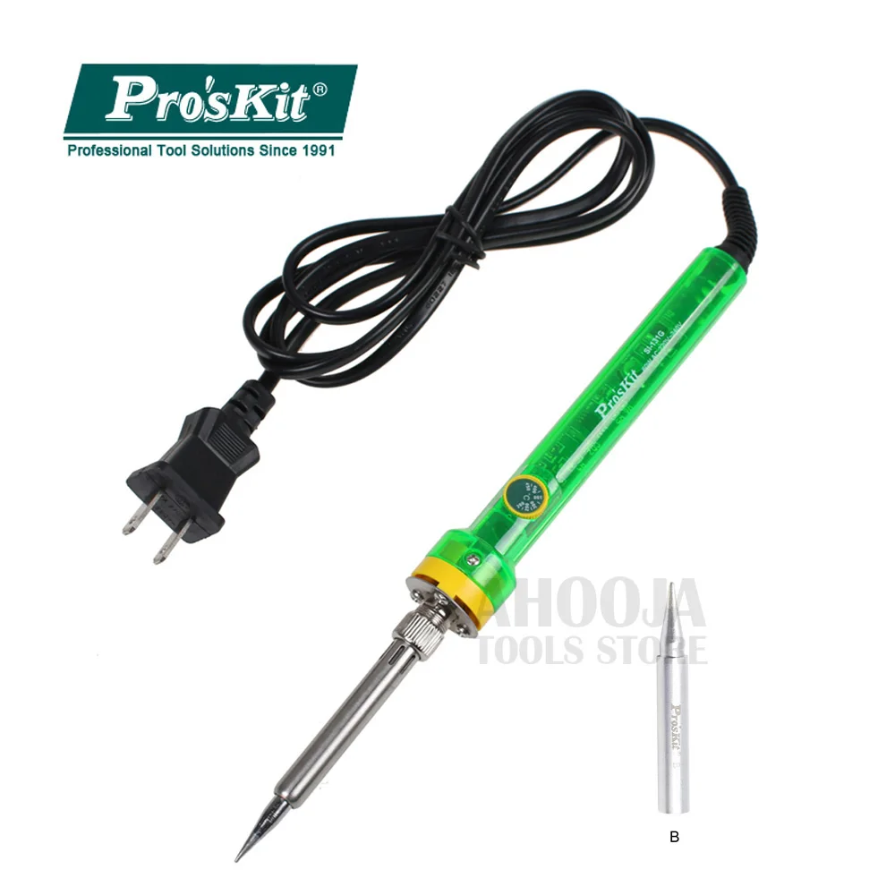 Pro'skit SI-131G 60 Вт Электрический паяльник с регулируемой температурой сварочный паяльник паяльная станция с паяльниками