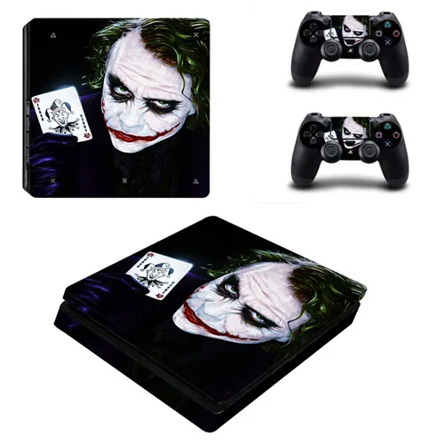 YPS4S-0330 DC Джокер и Бэтмен наклейка PS4 тонкий стикер кожи для sony playstation 4 консоли и 2 контроллеров PS4 тонкий стикер кожи - Цвет: YPS4S-0330