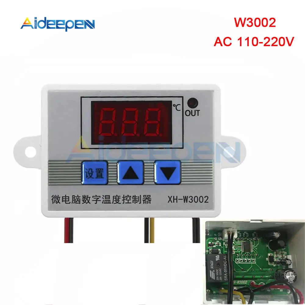 W3002 110V-220V W3001 W3002 W3230 светодиодный цифровой термостат Температура Управление; переменного тока 110 V-220 V DC12V 24V терморегулятор нагревательные охладительные Управление - Цвет: W3002 110V-220V