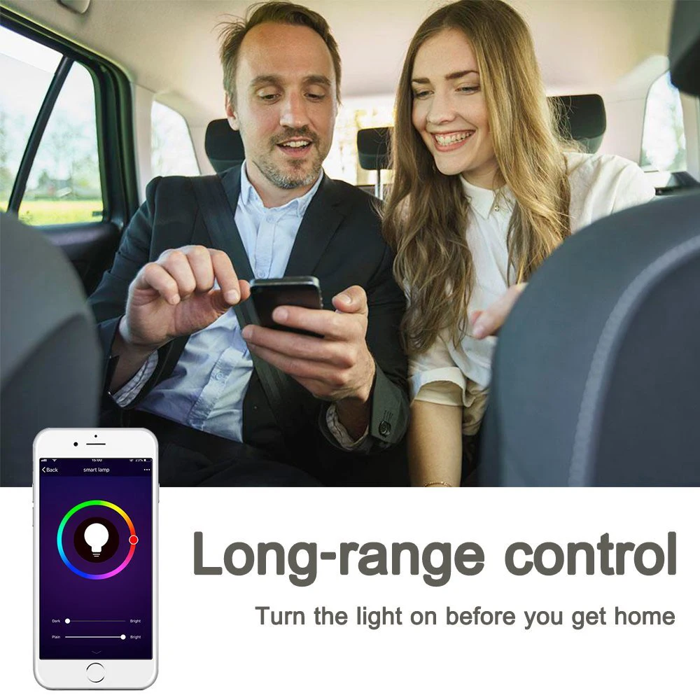 Умная WiFi Свеча лампа E14 RGB приложение дистанционное управление поддержка Alexa/Google