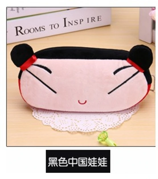20Chinese Doll 1 шт., милый плюшевый чехол-карандаш Kawaii С мультяшным рисунком, школьный детский пенал, канцелярские принадлежности с изображением животных, косметичка с изображением панды Тоторо, H0014 - Цвет: 20Chinese Doll