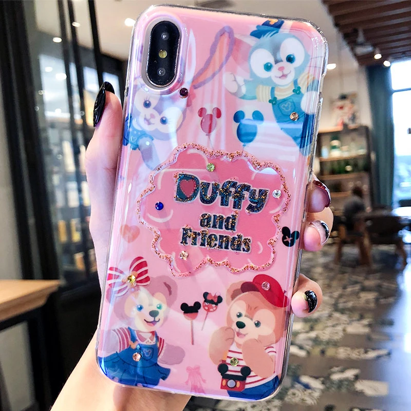 Для iphone XS max XR X bling Duffy shellieway мягкий чехол для 8plus 7plus 6SP 7 8 6 6S милый блестящий +