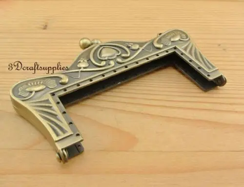 Металлическая рамка для шитья Сумка Кошелек Рамка застежка антибронзовый сплав 8