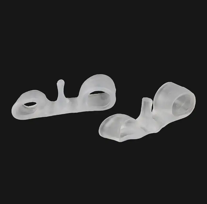 Гелевый разделитель для пальцев ног с 2 отверстиями силиконовый корректор