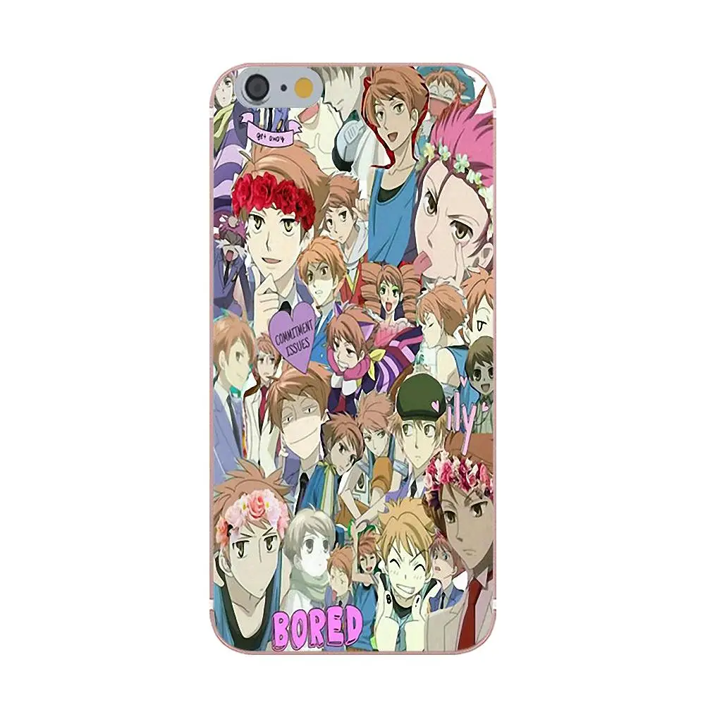 Oedmeb Мягкий ТПУ чехол с художественным принтом для Apple iPhone 4 4S 5 5C 5S SE 6 6S 7 8 Plus X Ouran