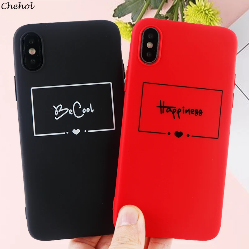 Модные чехлы для телефонов с буквенным принтом IPhone X XS MAX XR 6 S 7 8 Plus мягкий