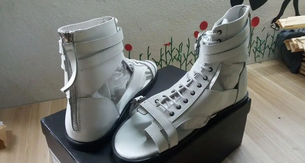 Сандалии гладиаторы из натуральной кожи босоножки в римском стиле на плоской