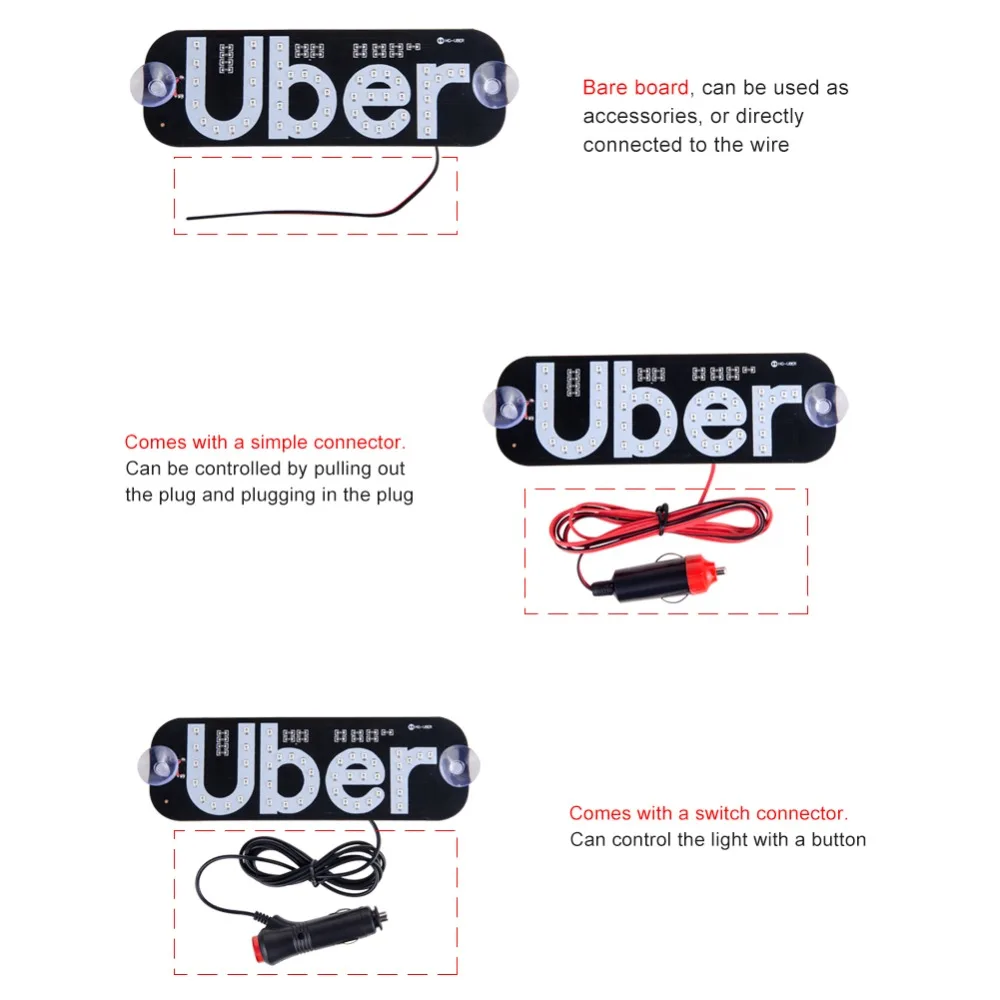 ATcomm 1 шт. Uber Светодиодная панель знака света 12 В Cab светодиодный индикатор