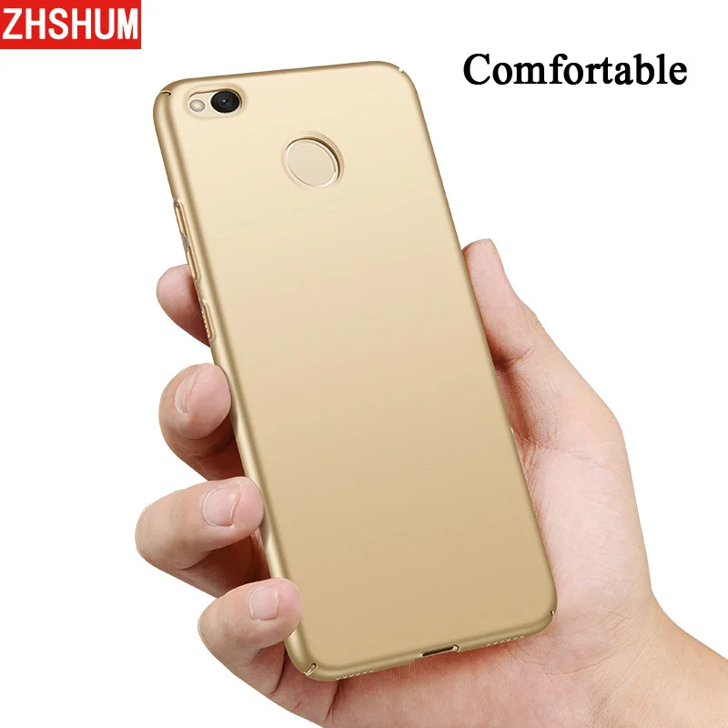 ZHSHUM роскошный жесткий чехол для Xiaomi Redmi 4x телефон пластик матовая кожа полное