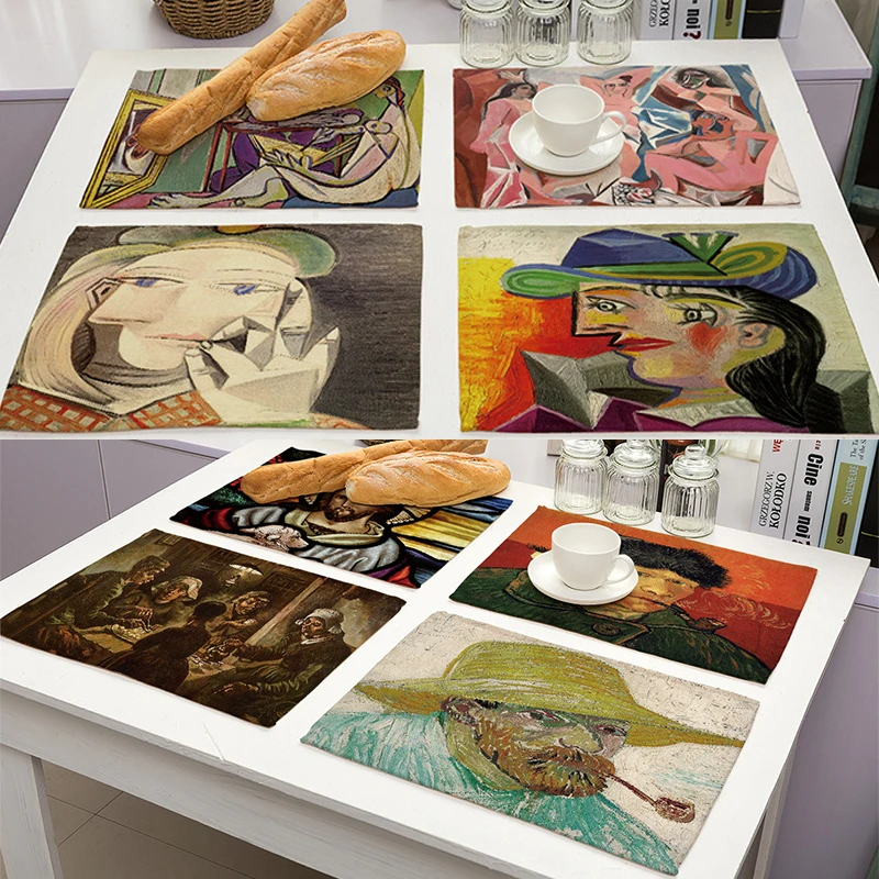 Коврик для стола Holaroom с абстрактной фигуркой термостойкая подставка украшения