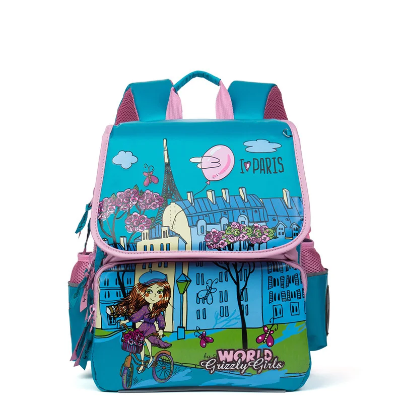 Гризли дети мультфильм детская сумка ортопедические водонепроницаемые школьные