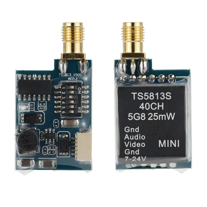 Skyzone FPV TS5813S мини передача изображения 5 8G 25mW 40CH Мини AV беспроводной передатчик