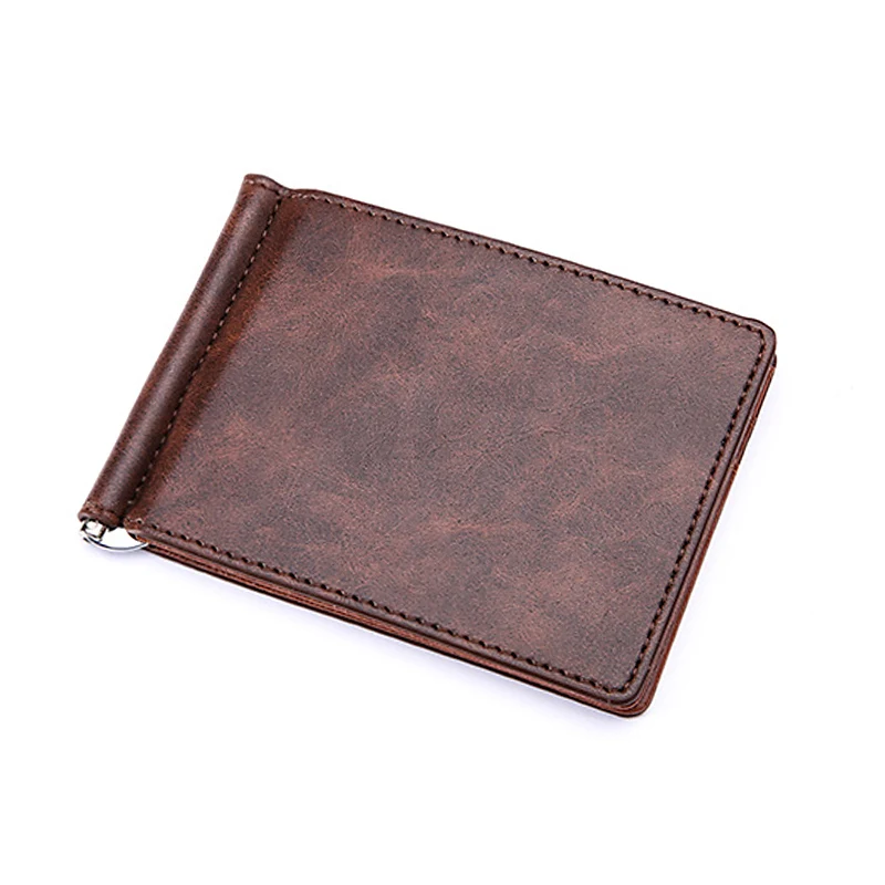 Dark brown LEFUR, новинка, мужской кошелек, мужской, модный, из искусственной кожи, кошельки, короткий, мужской, деловой кошелек, простой, 4 цвета, сумка для карт, Mini Moeny, сумки, carteira - Цвет: Dark brown