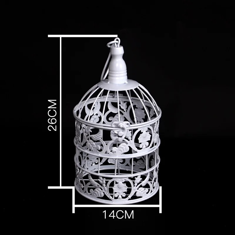 Small birdcage 1 шт./компл. Золотой Розовый Белый Серебряный Свадебный 3 металлическая подставка маленькая клетка торт стенд - Цвет: Small birdcage