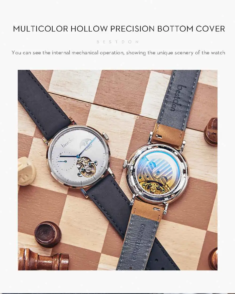 Bestdon Switzerland Tourbillon Moonphase Мужские автоматические механические часы Relogios Masculino водонепроницаемые спортивные часы с подарочной коробкой