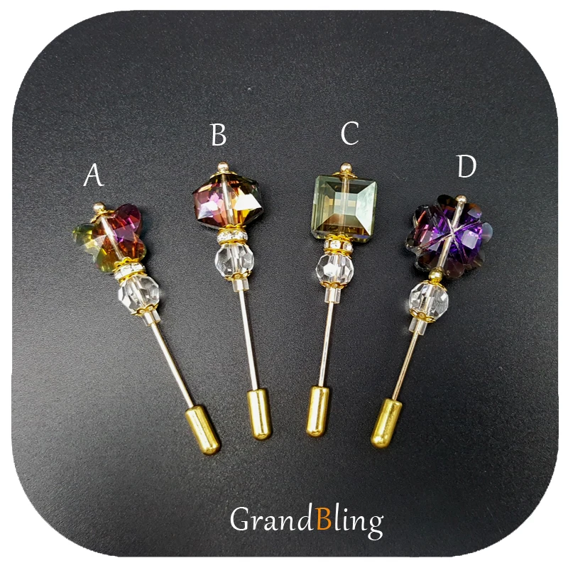 

New Design of Beads Long Pins Brooch Handmade Hijab Pins
