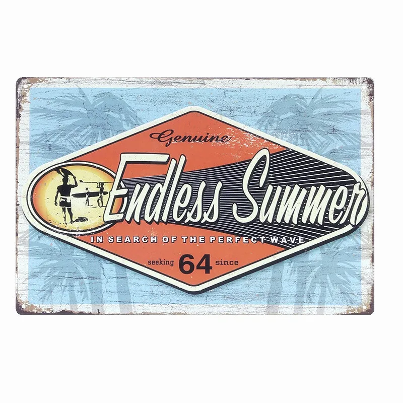 Бесконечные Летние Ретро Таблички металлические вывески для бара паба домашний