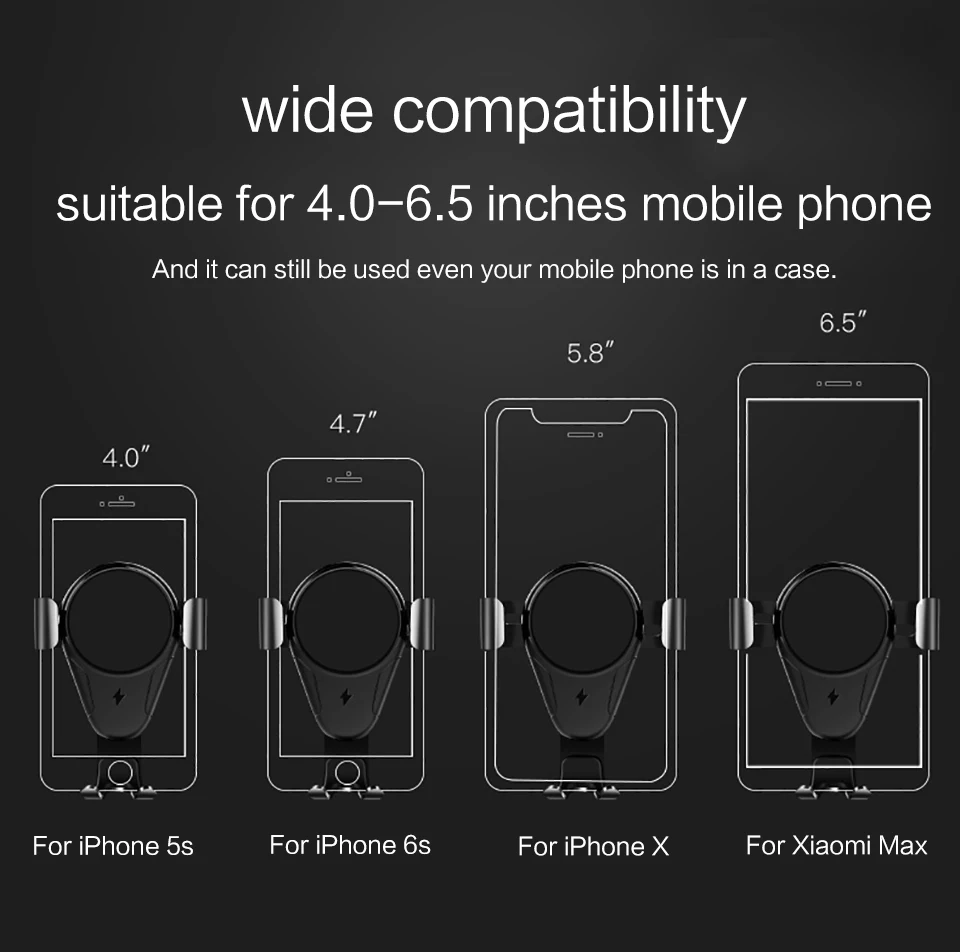PZOZ qi Беспроводное Автомобильное зарядное устройство поддержка для iphone x 8 samsung s9 s8 Быстрая зарядка гравитационная автомобильная подставка для телефона мобильного