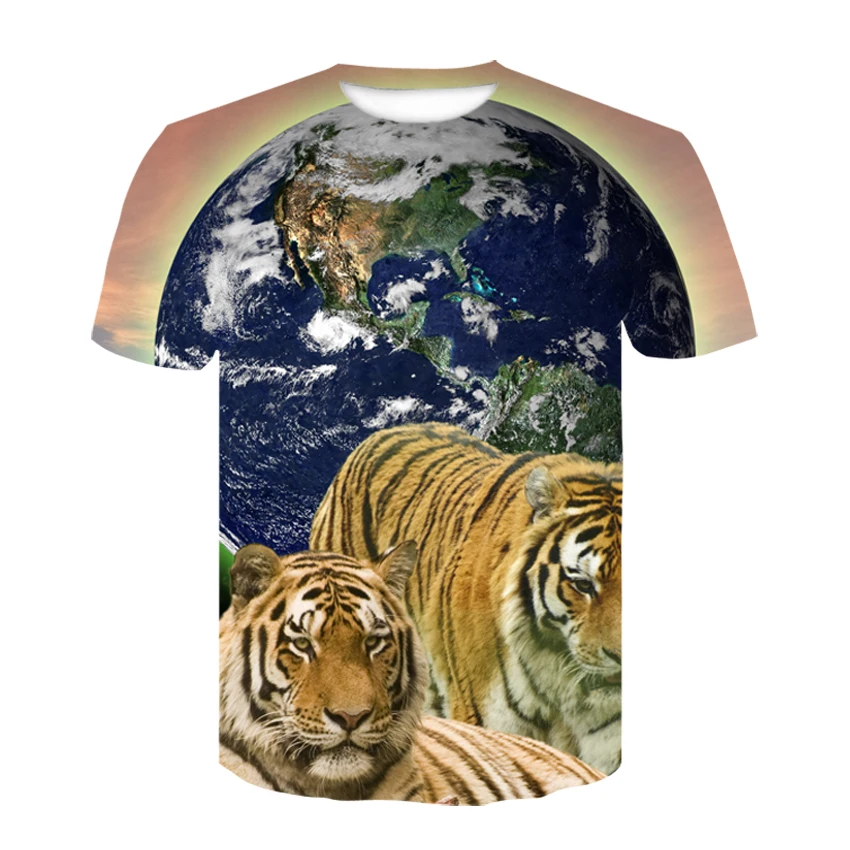 Новинка, 3d футболка с изображением короля льва, футболка с животными, Camiseta, футболка для мужчин, забавная Мужская одежда, повседневная футболка для фитнеса, Футболка С Рисунком Тигра, Мужская футболка большого размера