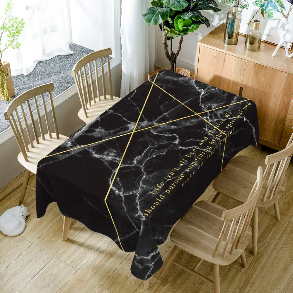 Style I 150*300 см модная скатерть Простота Белый рисунок в полоску пыле Скатерти Стирка хлопка Банкетный обеденный стол Декор - Цвет: Style I