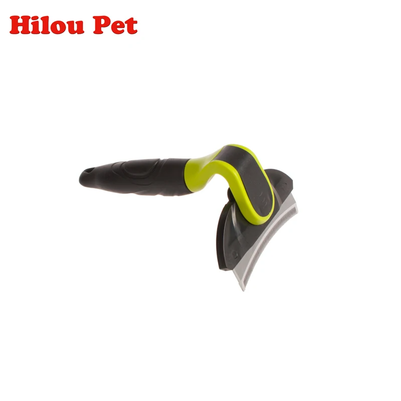 Собака Нержавеющая сталь изогнутые Расческа с лезвием Уход за лошадьми кисти