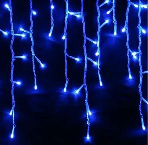 200LED 5 м занавес сосулька светильник s Рождественский садовый светильник Рождественская Свадебная вечеринка Снежный занавес светильник оконная Гирлянда украшение-синий - Цвет: BLUE