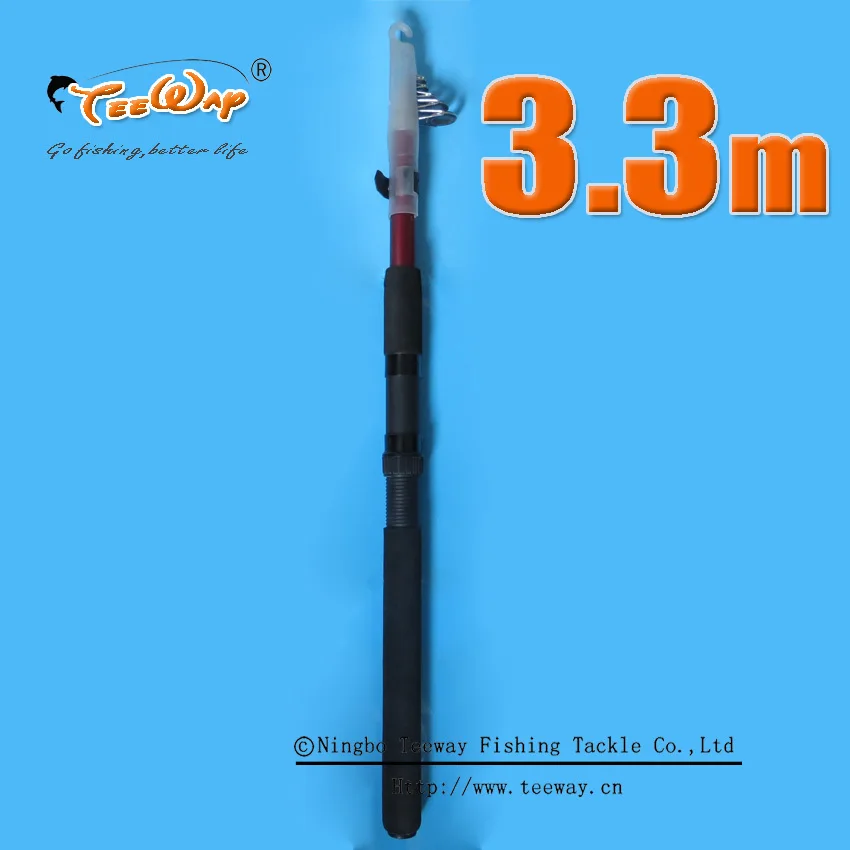 Teeway Brand Hot Sale 3.3m Spinning Telescopic Fishing Rods Sea Rod Fiberglass Fibre Glass High Quality | Спорт и развлечения