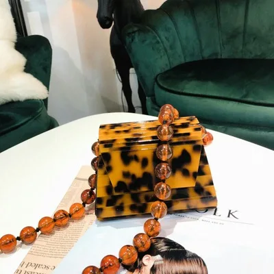 Женские сумки повседневные женские мессенджеры Леопардовый цвет акриловый