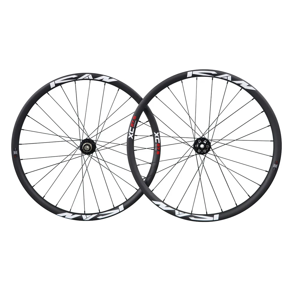 ICAN Bikes carbon 27.5er-30mm width mtb wheelset clincher fit for XC mountain bike high-end rimset with 28/28H | Спорт и развлечения