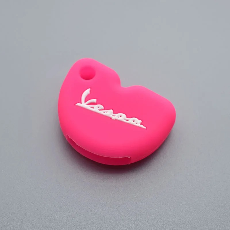 Rose Red Силиконовый резиновый брелок для ключей, чехол, крышка, наклейка, защитный брелок для ключей Vespa piaggio, fly 3vte 125 gts gtv 250 300 - Название цвета: Rose Red