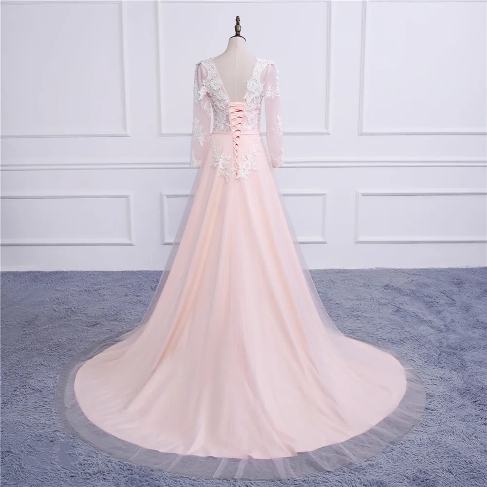 Ruthshen вечерние платья с длинным рукавом 2020 элегантные кружевные аппликации