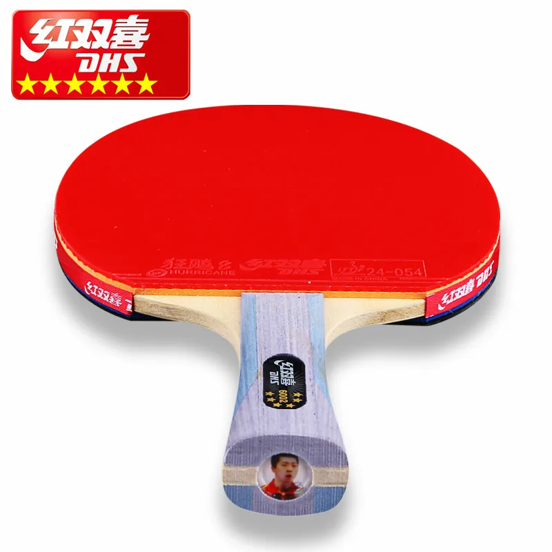 DHS профессиональная ракетка для настольного тенниса Double happeness MA LONG DING NING 6 звезд