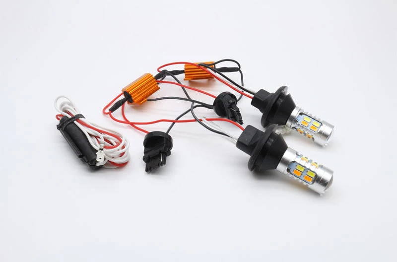 Супер яркий 1156 P21W BA15S Bau15S 7440 20SMD Canbus безошибочный двойной цвет Янтарный Белый