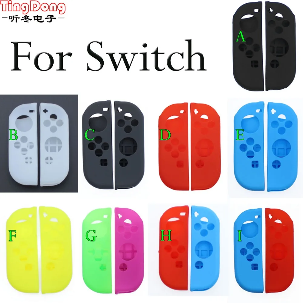 TingDong геймпад кожного покрова мягкий силиконовый Защитный чехол Для Nintendo Switch JOY Con