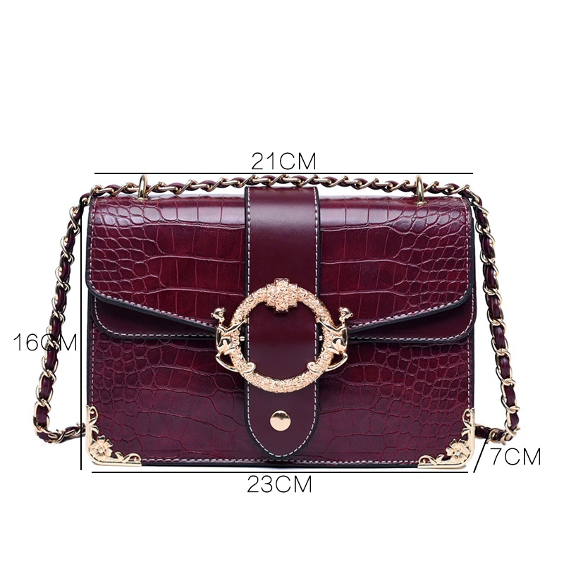 Youda/Модная женская сумка на плечо из искусственной кожи с узором крокодиловая