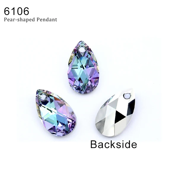 Crystal 001 VL 1 шт.) кристалл Swarovski 6106 грушевидный кулон из Австрия свободные бусины Стразы DIY Изготовление ювелирных изделий - Цвет: Crystal 001 VL