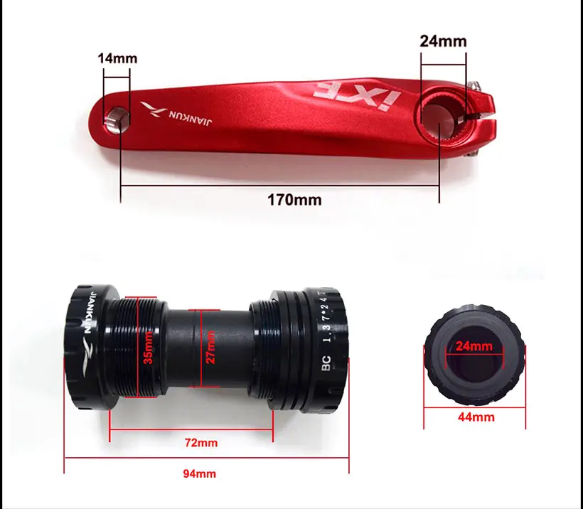 Велосипедный кривошипный набор IXF 104 BCD CNC Untralight кривошипный рычаг MTB/дорожный велосипедный шатун с BB кривошипно для велосипедных аксессуаров части велосипеда