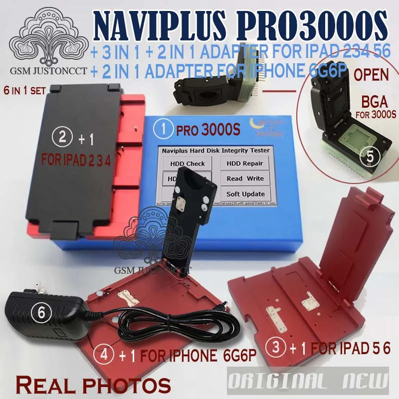 Naviplus Pro3000s NAND ремонтный инструмент модуль для вспышки без удаления адаптердля iphone