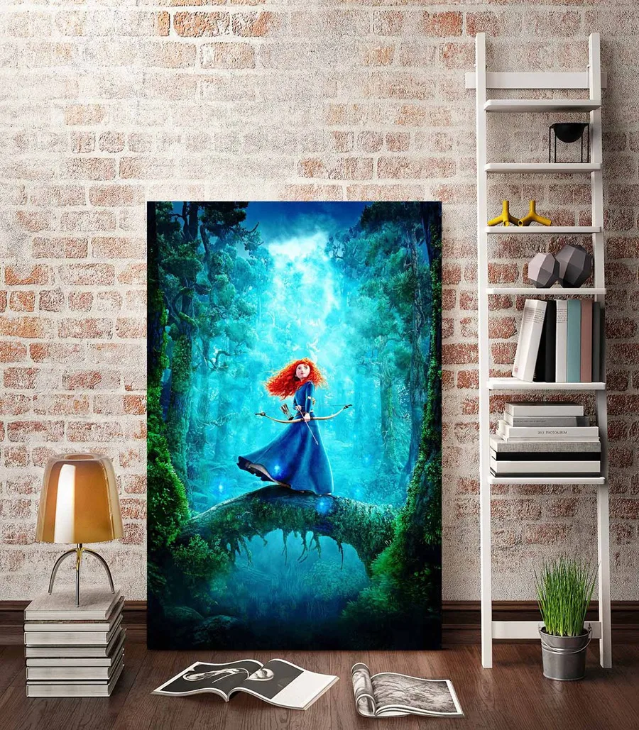 A1006 смелая Принцесса Мерида Детский мультфильм HD Печать на холсте украшение дома
