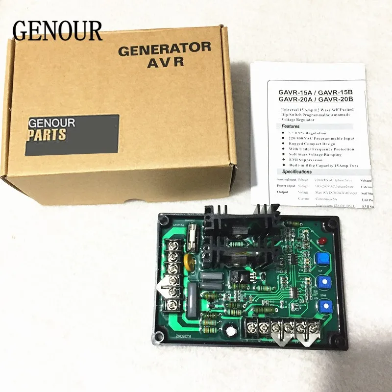 Генератор GAVR-15A Универсальный бесщеточный генератор Avr 15A стабилизатор напряжения автоматический регулятор напряжения Модуль Быстрая