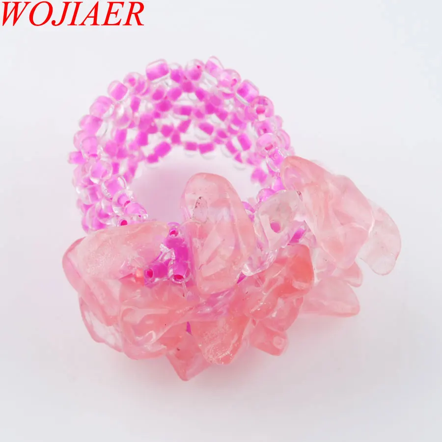Quartz PJ3043 WOJIAER натуральное кольцо с драгоценным камнем для леди лабрадоирт стрейч Австрийские кольца ювелирные изделия PBJ301 - Цвет основного камня: Quartz PJ3043
